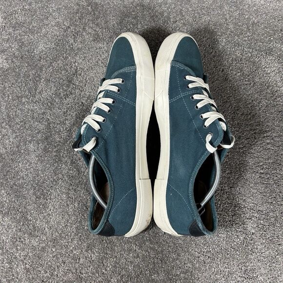 Frye Gia Men’s Size 13 Teal Canvas With Leather Trim Low Casual Shoes Used main image 8